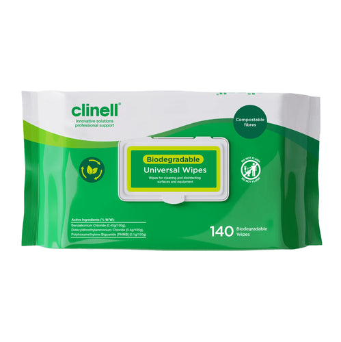 Clinell Biodegradable Universal Wipes - Pack of 140 - Image #1